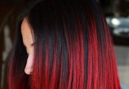 Пряди на черных волосах: интересные варианты и особенности окрашивания Как сделать красные пряди на черном